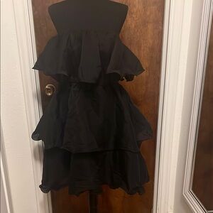 Elegant Black Tiered Dress